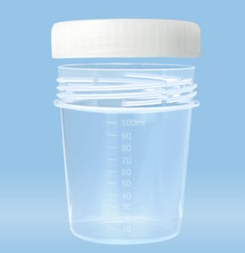 Urin Schraubbecher 100 ml weiß, unster