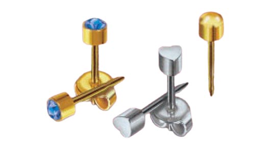 Ohrstecker Standard, vergoldet Kugel