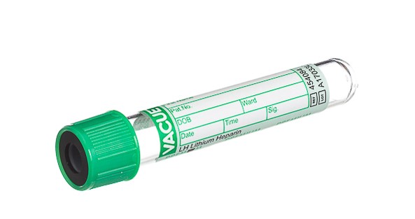 Plasmaröhr.Lithium Heparin 4mlgrüner S