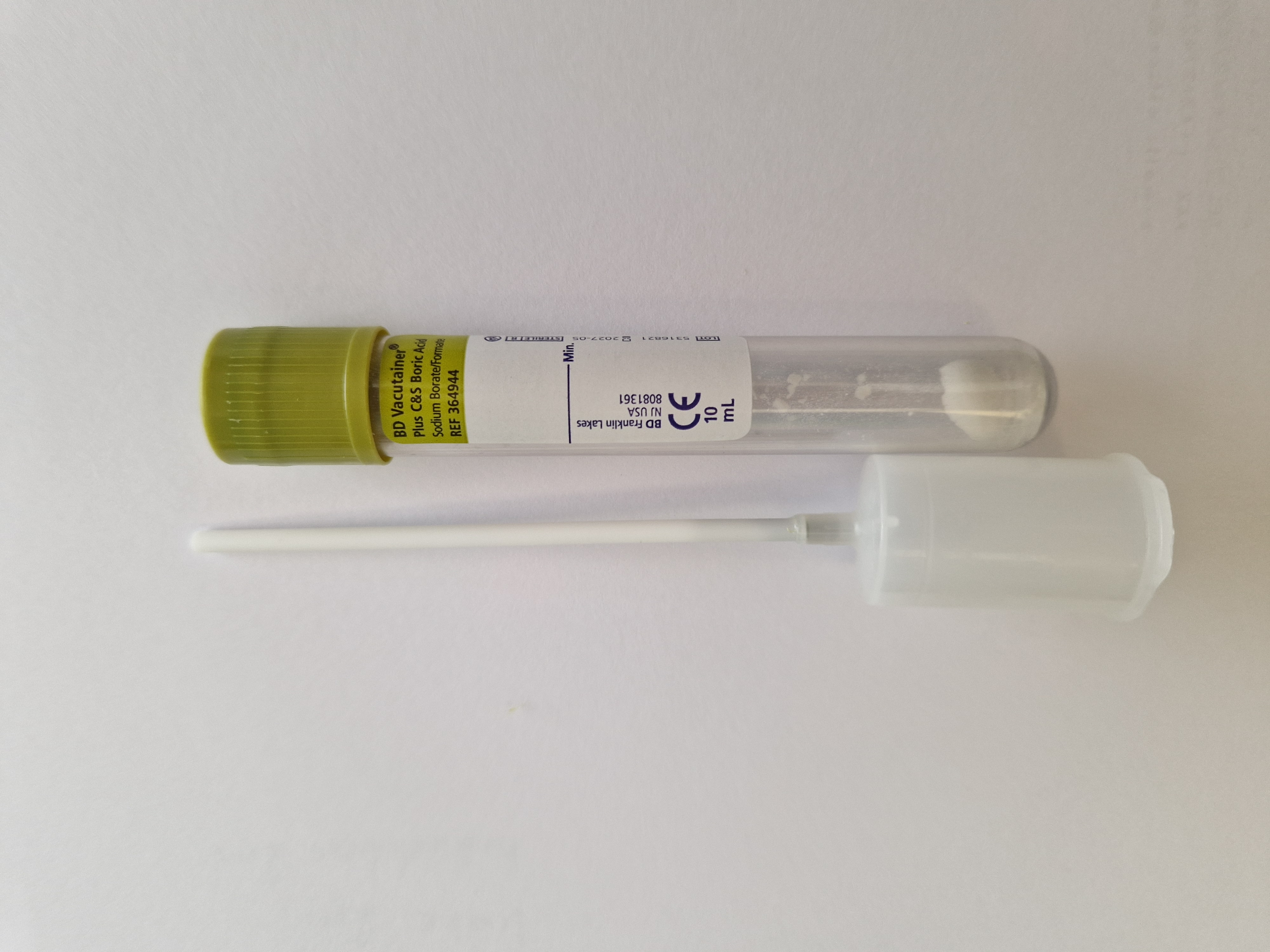 Urin-Röhrchen 10 ml khaki, einzeln