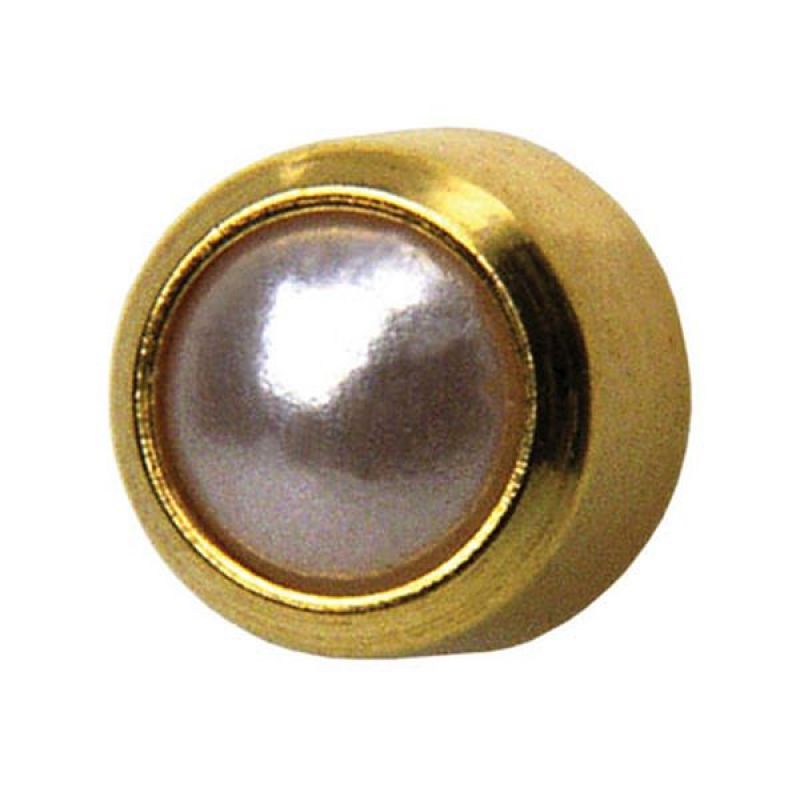 Ohrstecker palladium mit weißer Perle
