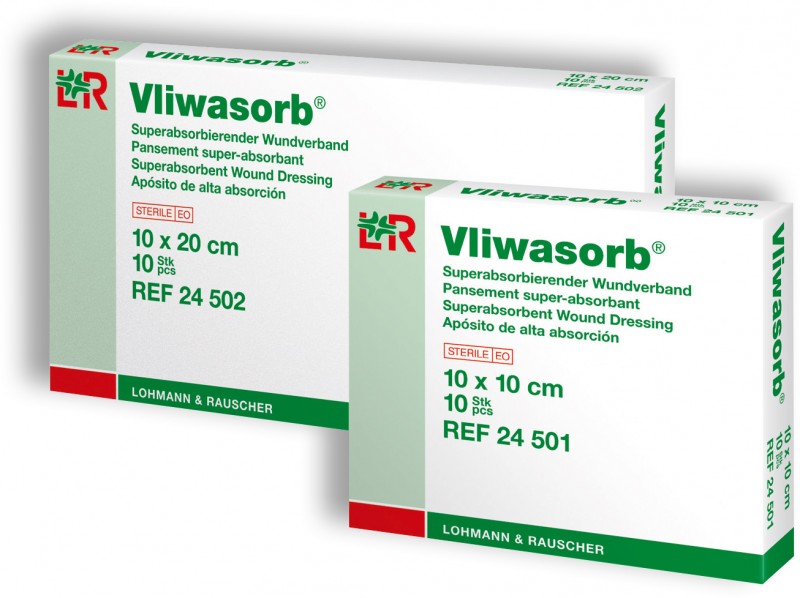 Vliwasorb Verband, steril 10x10 cm, 10