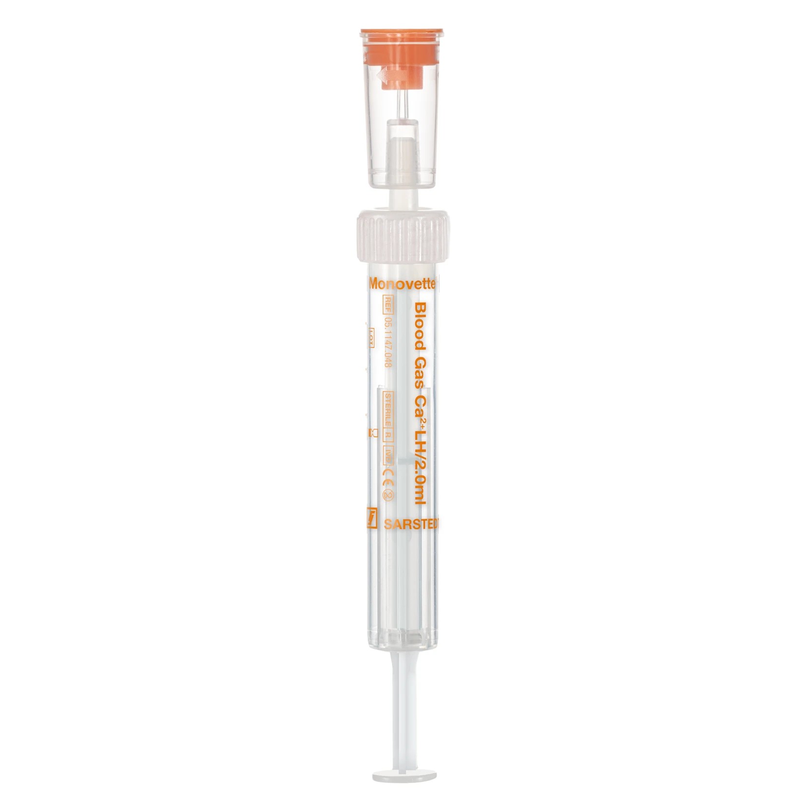 Blutgas-Monovette 2 ml BGA27OR orange